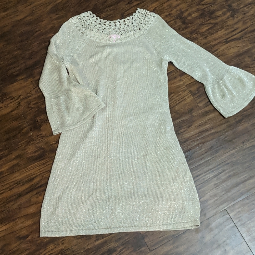 Gold lily dress